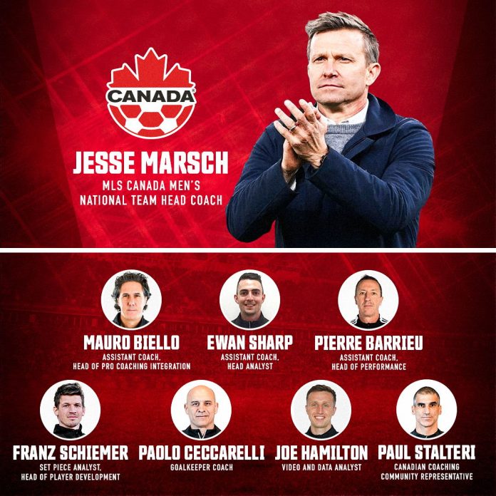Jesse Marsch finalise le staff d'entraîneurs de l'équipe nationale masculine du Canada pour les matchs amicaux de juin
